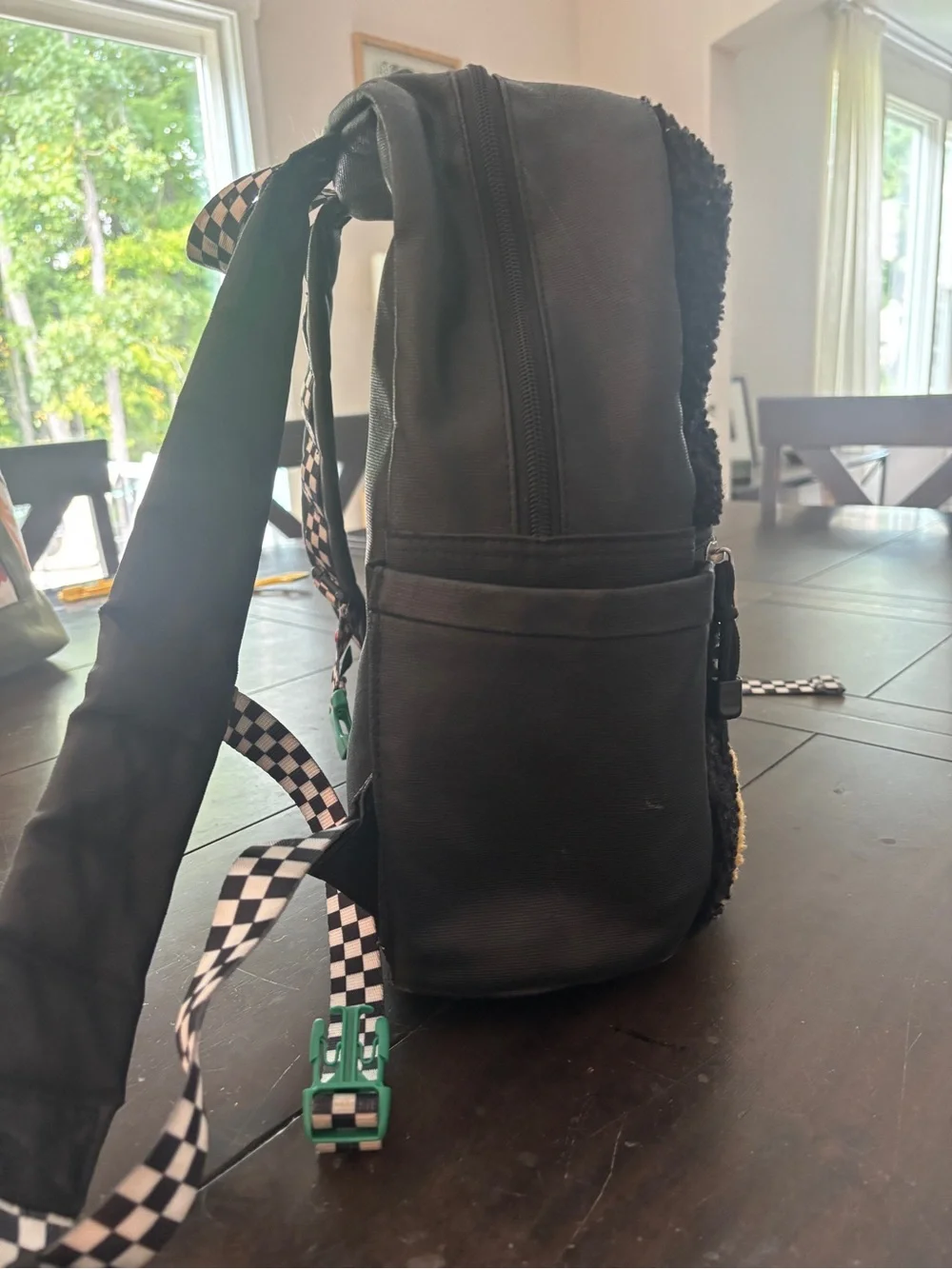 STATE kids black sherpa lightning bolt backpack